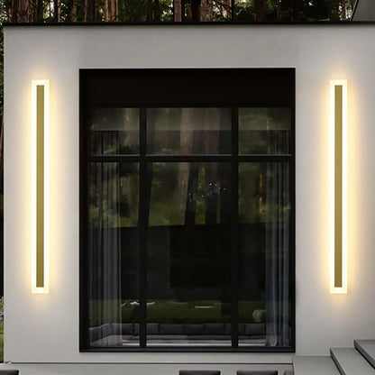 Gold Outdoor Wall Light Outdoor Minimalist Linear LED Light