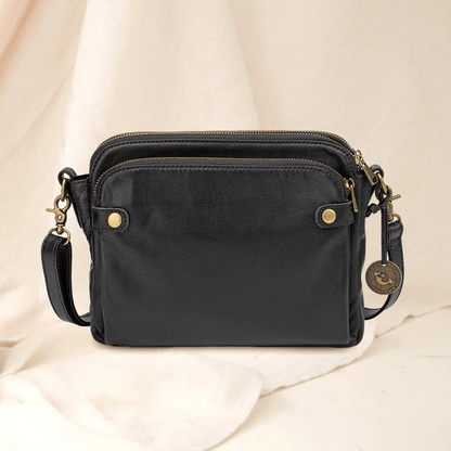3-Layer Crossbody Leather Shoulder Bag – Convertible Clutch Purse for Women, Travel & Everyday Use