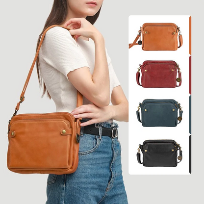 3-Layer Crossbody Leather Shoulder Bag – Convertible Clutch Purse for Women, Travel & Everyday Use