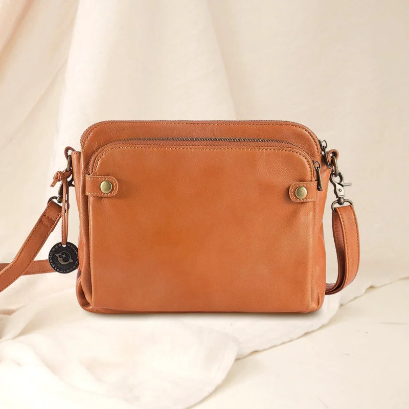 3-Layer Crossbody Leather Shoulder Bag – Convertible Clutch Purse for Women, Travel & Everyday Use