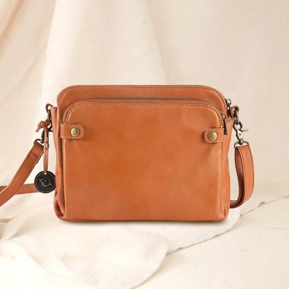 3-Layer Crossbody Leather Shoulder Bag – Convertible Clutch Purse for Women, Travel & Everyday Use