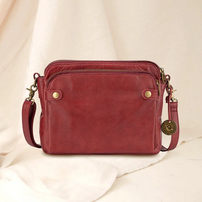 3-Layer Crossbody Leather Shoulder Bag – Convertible Clutch Purse for Women, Travel & Everyday Use