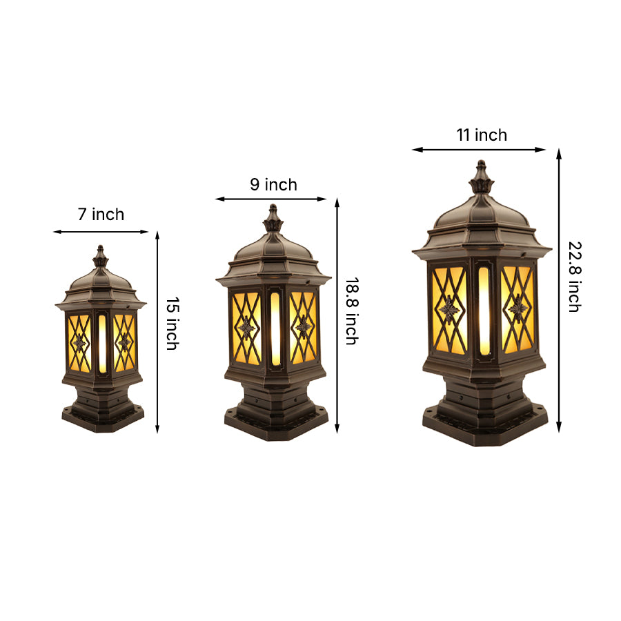 Outside Pillar Lights Modern Waterproof