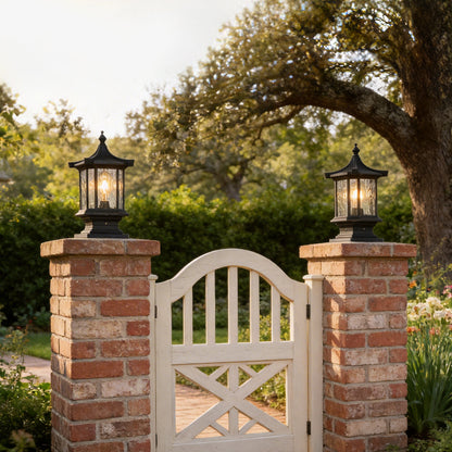 Lantern Pillar Lights European-Style Vintage Outdoor Pier Mount Light