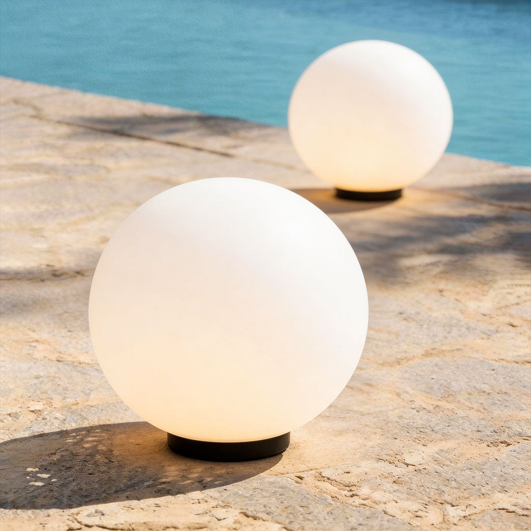 Acrylic Moon-Shaped Round Landscape Lighting Waterproof Modern Style