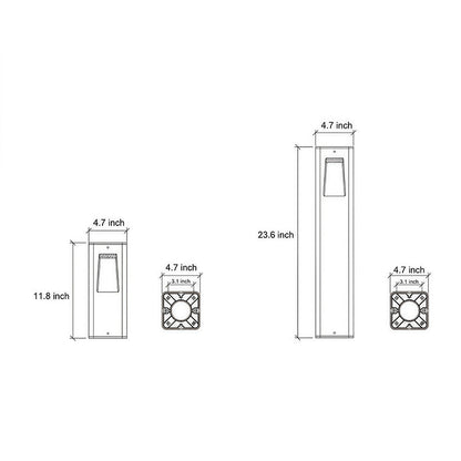 Pathway Bollard Lights Aluminum Alloy Outdoor Light