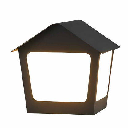 Patio Pillar Lights LED Waterproof Black Modern Light
