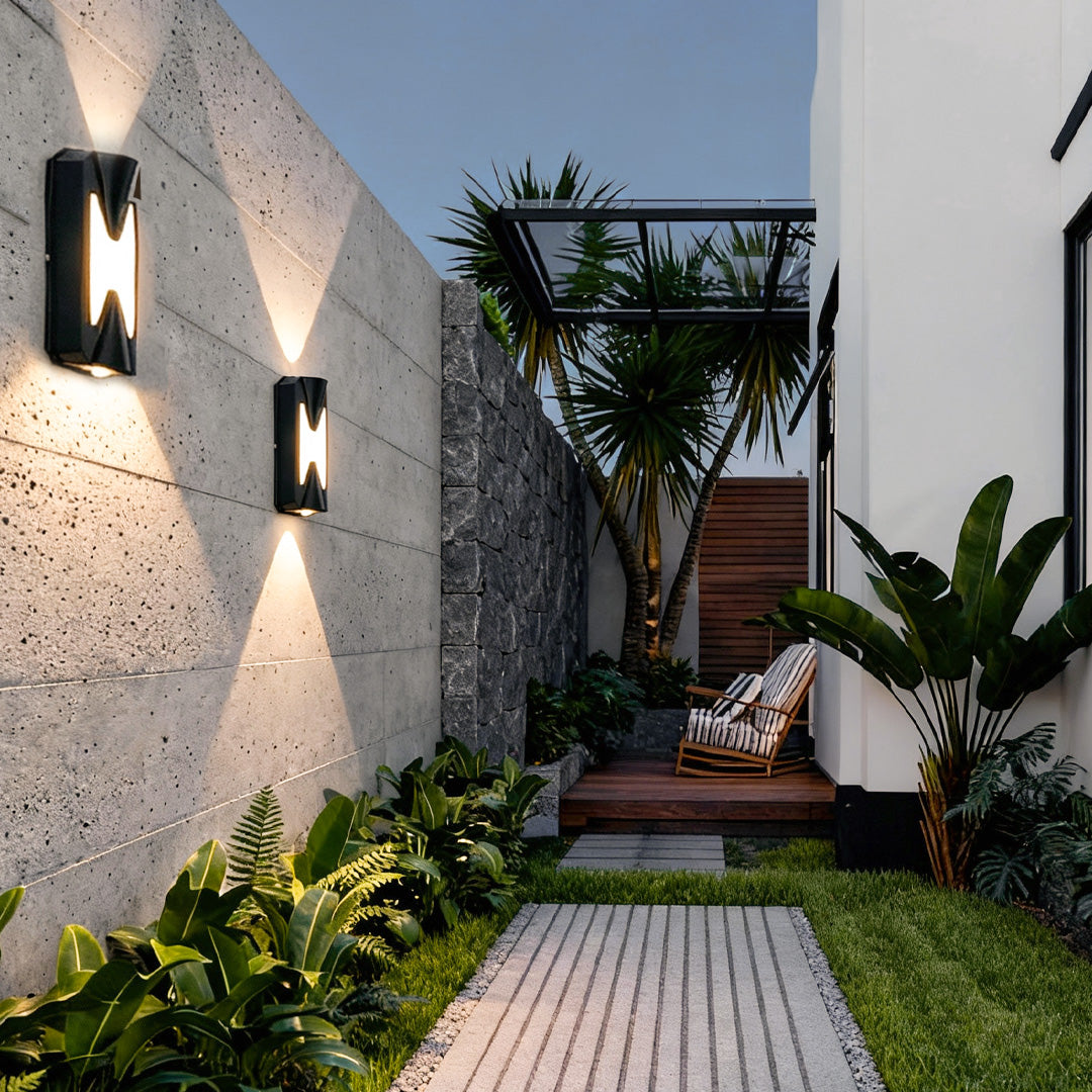 Up Down Outdoor Wall Light Geometric Minimalist Lamp