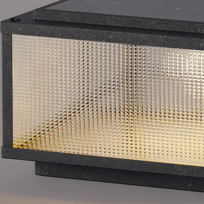 Outdoor Pillar Light Fixtures Cast Aluminum Square Waterproof