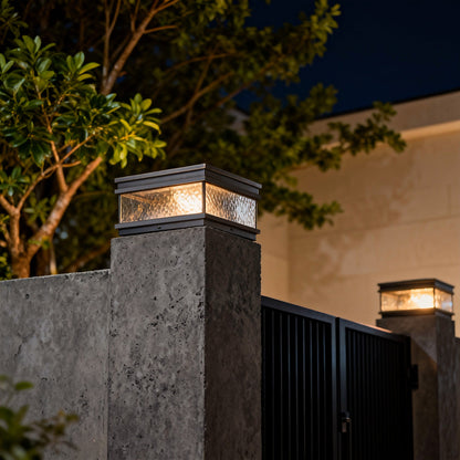Pillar Mount Light Outdoor Square Courtyard Gate Lamp