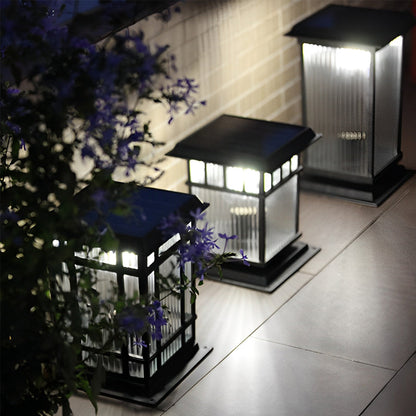 Pillar Solar Light Dual Power Supply Vintage LED Waterproof Light