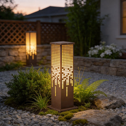 Pixel Bollard Lamp Rectangular Landscape Illumination Light