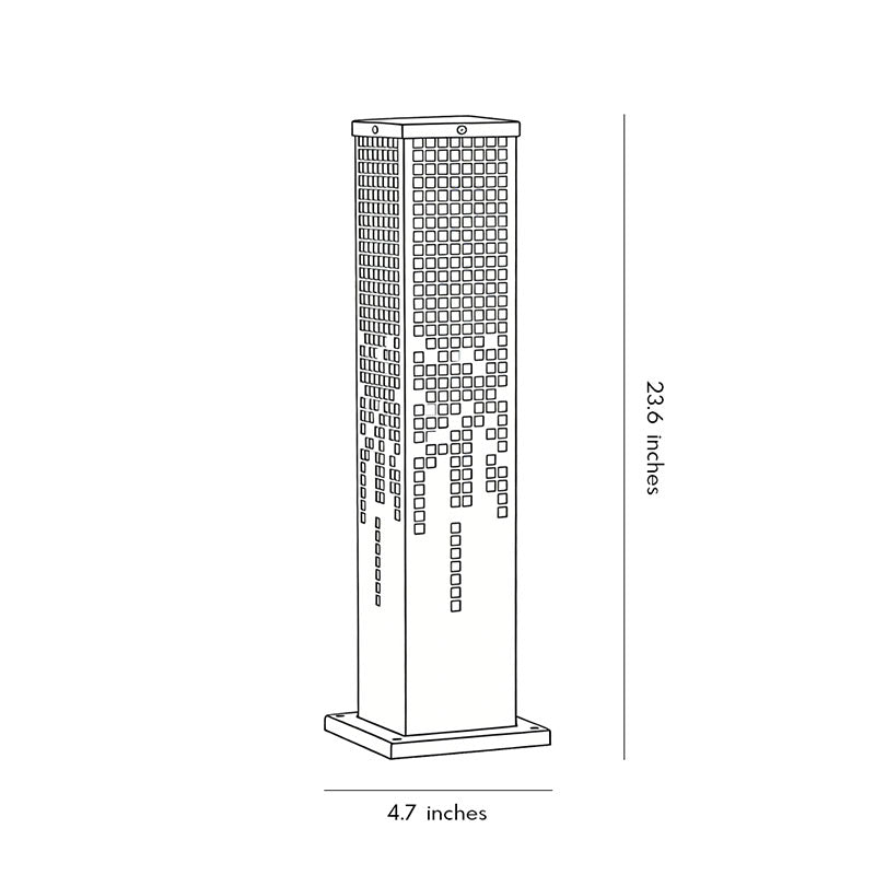 Pixel Bollard Lamp Rectangular Landscape Illumination Light