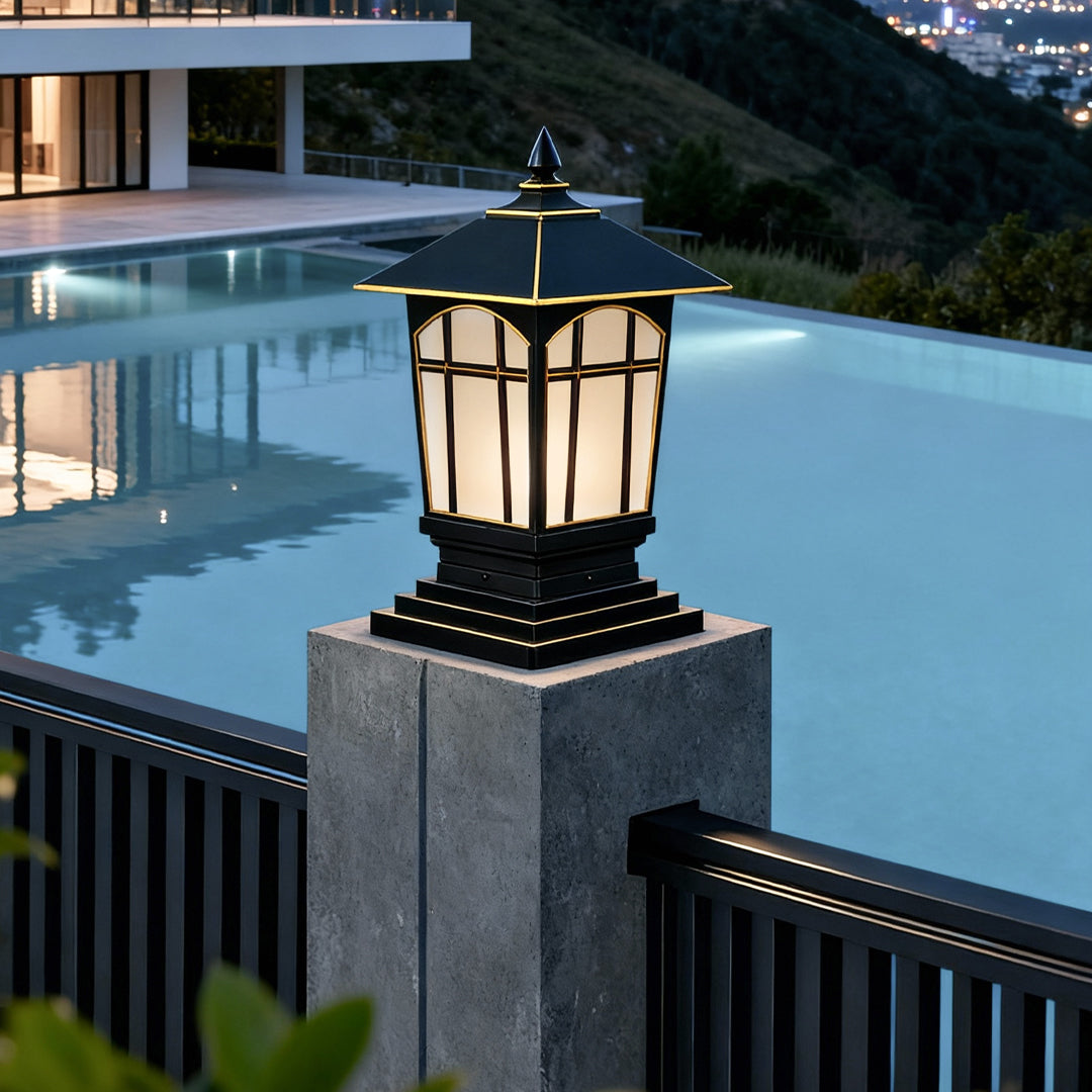 Large Outdoor Pillar Lights European Style Waterproof Light