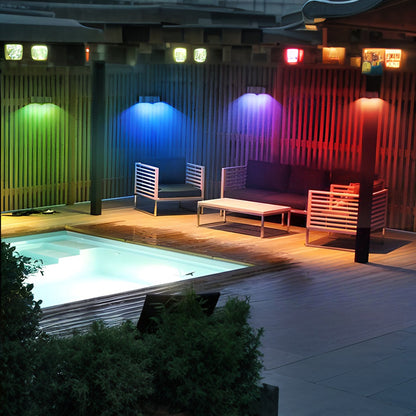 Solar-Powered Outdoor Wall Wash Lighting Waterproof 4-piece Set