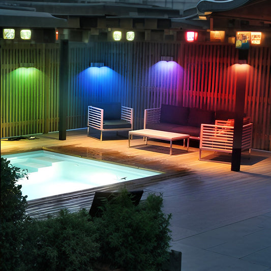 Solar-Powered Outdoor Wall Wash Lighting Waterproof 4-piece Set