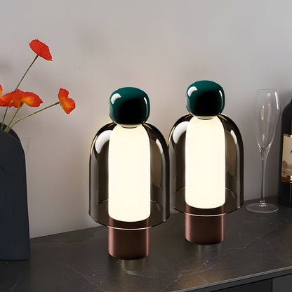 Human-Shaped Glass Table Lamp – Dimmable Artistic LED Accent Light for Modern Living Spaces