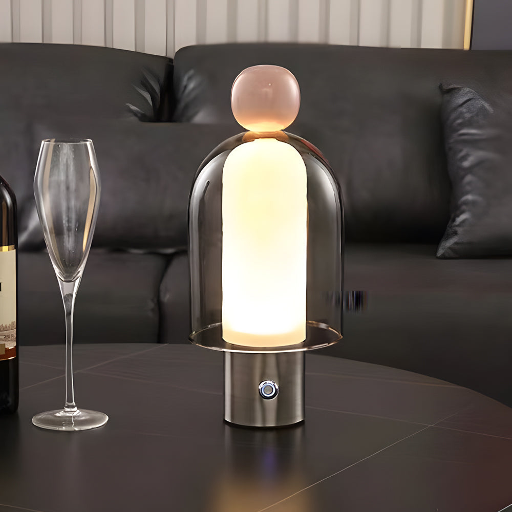 Human-Shaped Glass Table Lamp – Dimmable Artistic LED Accent Light for Modern Living Spaces
