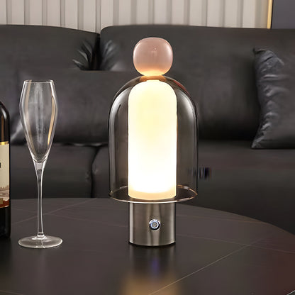 Human-Shaped Glass Table Lamp – Dimmable Artistic LED Accent Light for Modern Living Spaces