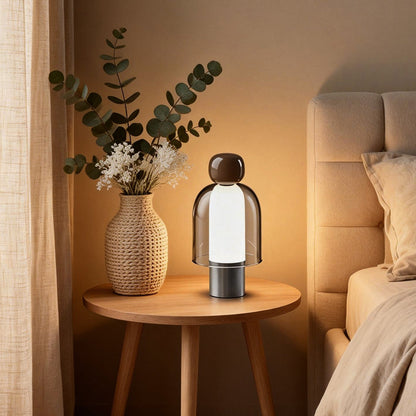 Human-Shaped Glass Table Lamp – Dimmable Artistic LED Accent Light for Modern Living Spaces