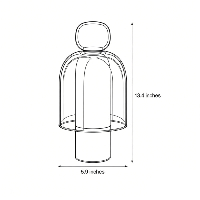 Human-Shaped Glass Table Lamp – Dimmable Artistic LED Accent Light for Modern Living Spaces