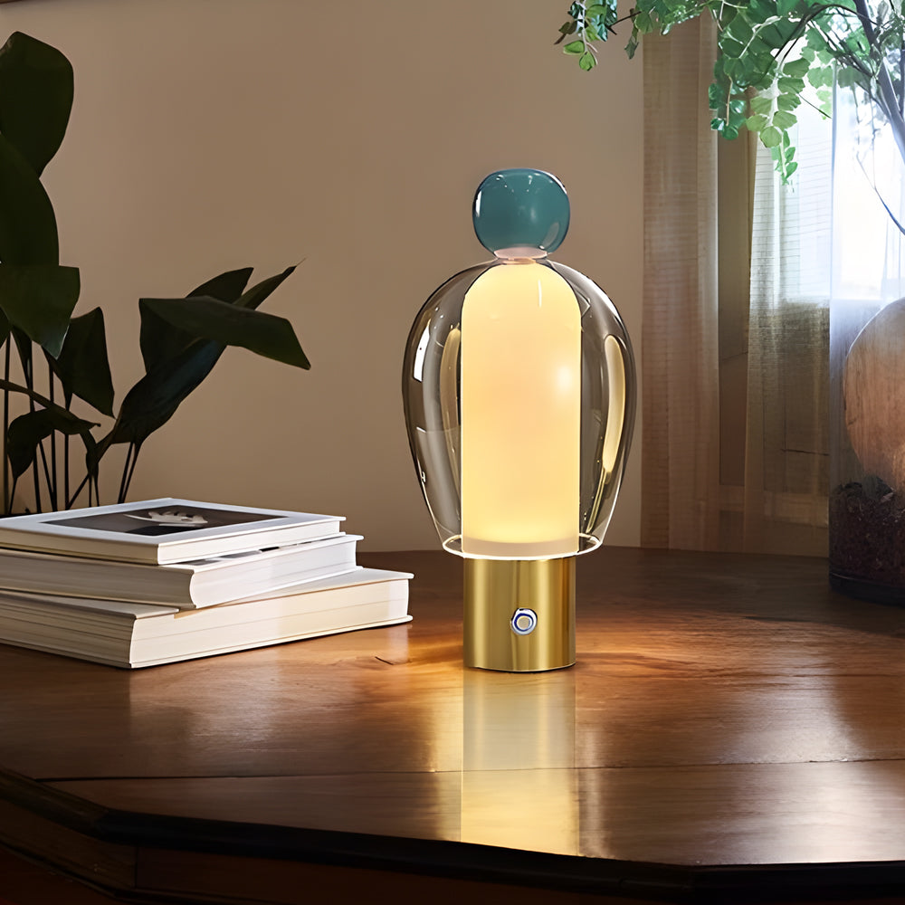 Human-Shaped Glass Table Lamp – Dimmable Artistic LED Accent Light for Modern Living Spaces