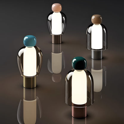 Human-Shaped Glass Table Lamp – Dimmable Artistic LED Accent Light for Modern Living Spaces