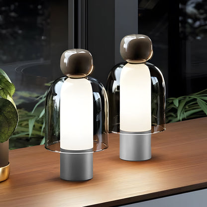 Human-Shaped Glass Table Lamp – Dimmable Artistic LED Accent Light for Modern Living Spaces