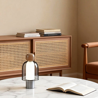 Human-Shaped Glass Table Lamp – Dimmable Artistic LED Accent Light for Modern Living Spaces
