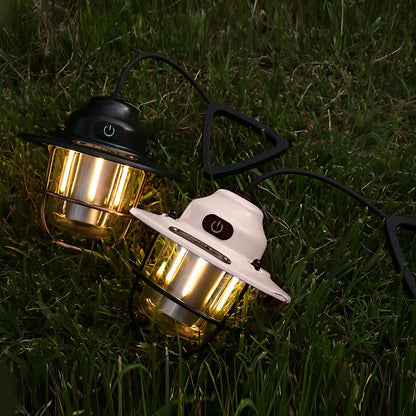 Portable Hanging Light Vintage USB-Rechargeable Camping Lantern