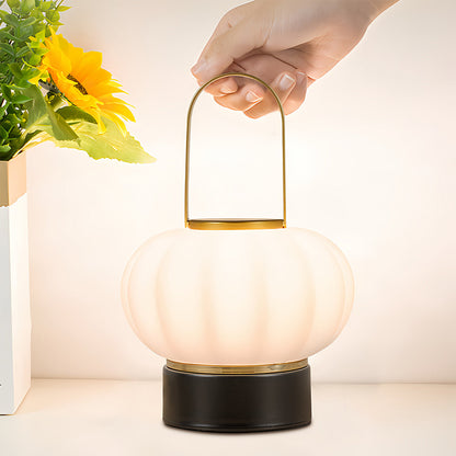 Nordic Lantern Table Lamp with LED & USB Charging – 3-Step Dimmable Atmosphere Accent Light for Bedroom