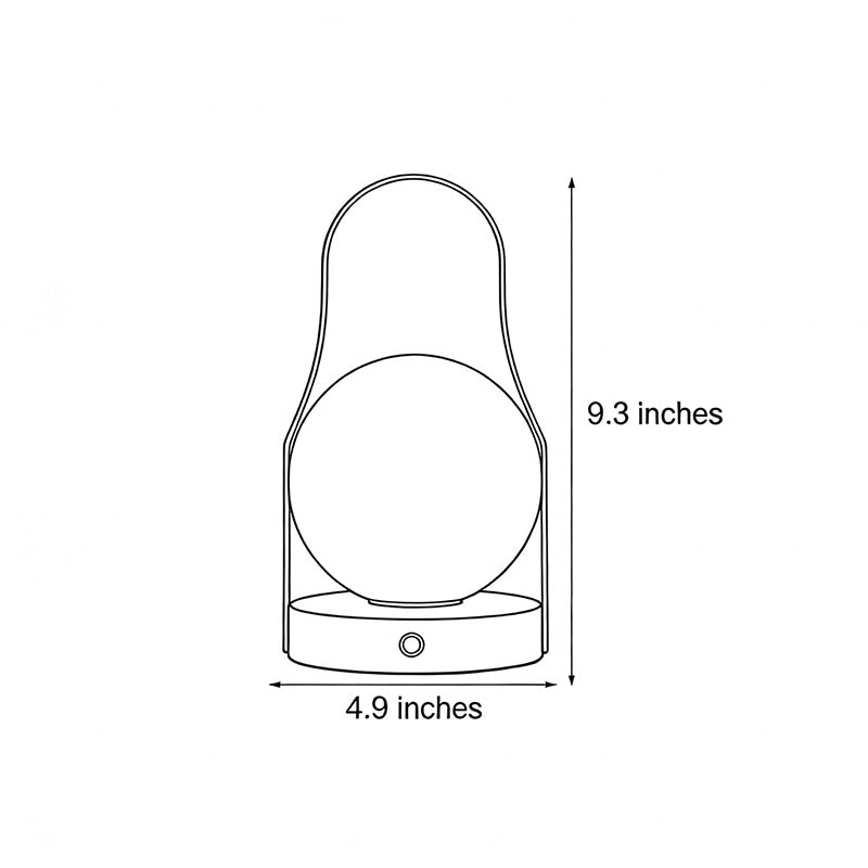 Portable Rechargeable LED Lantern with Brass Handle – Touch Control Cordless Table Lamp for Indoor & Outdoor