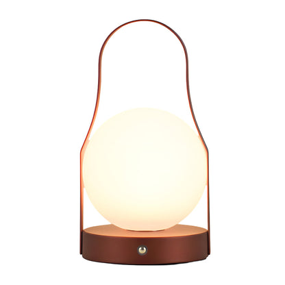 Portable Rechargeable LED Lantern with Brass Handle – Touch Control Cordless Table Lamp for Indoor & Outdoor