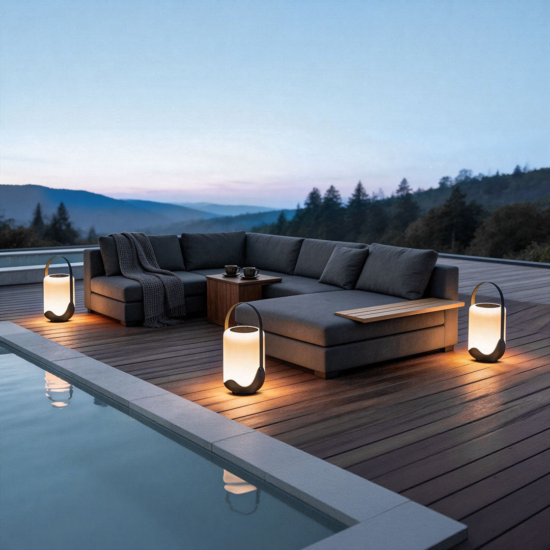 Portable Solar Lanterns Outdoor Waterproof LED Floor Light