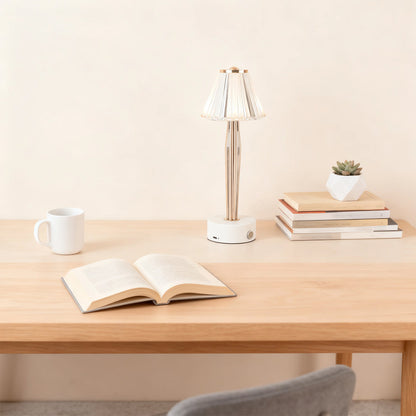 Classic USB Table Lamp with Touch Control, Iron Body and Acrylic Shade