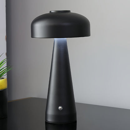 Mushroom Table Lamp Dimmable – Touch-Control Rechargeable Portable LED Bedside Light in White & Black