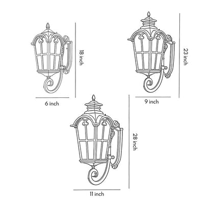 Outdoor Black Sconce European-Style Waterproof Lanterns