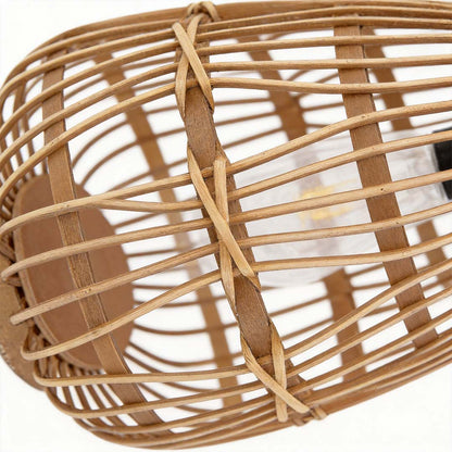 Rattan Solar Lantern Portable Waterproof Vintage Light