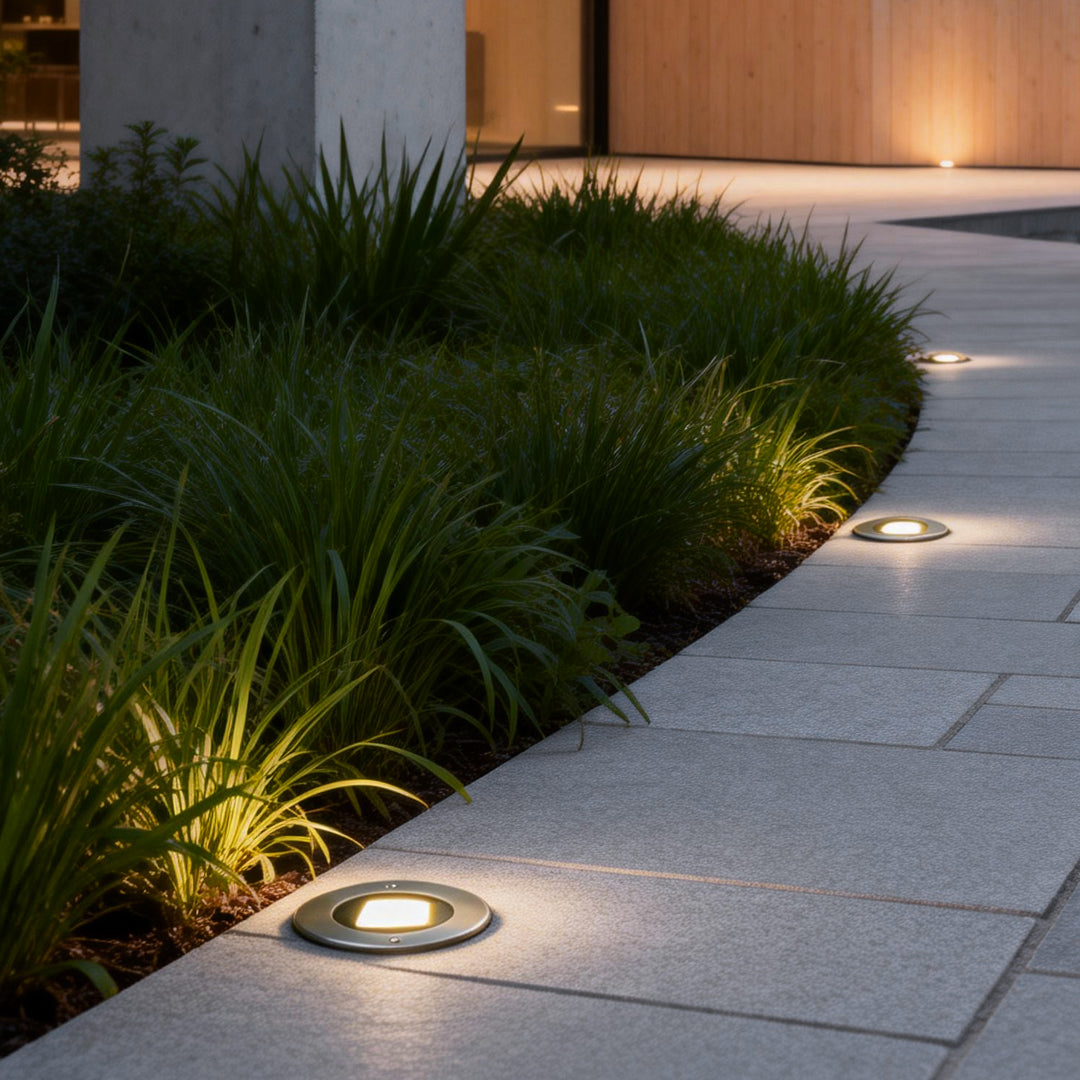 Recessed Deck Step Lights Modern Black LED Metal Light