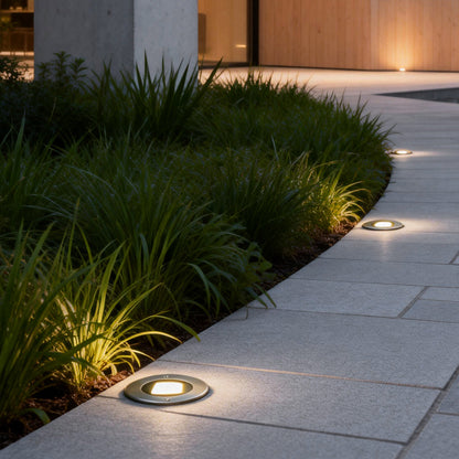 Recessed Deck Step Lights Modern Black LED Metal Light