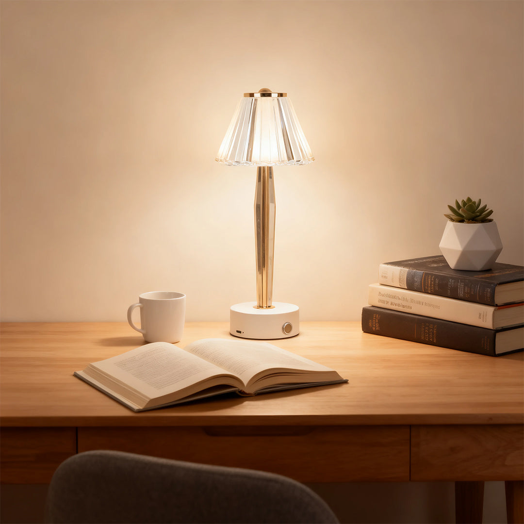 Classic USB Table Lamp with Touch Control, Iron Body and Acrylic Shade