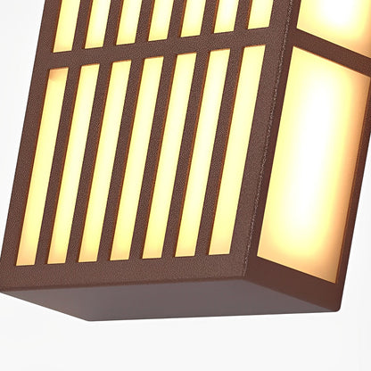 Rectangle LED Outdoor Wall Light Retro Grid Waterproof Light