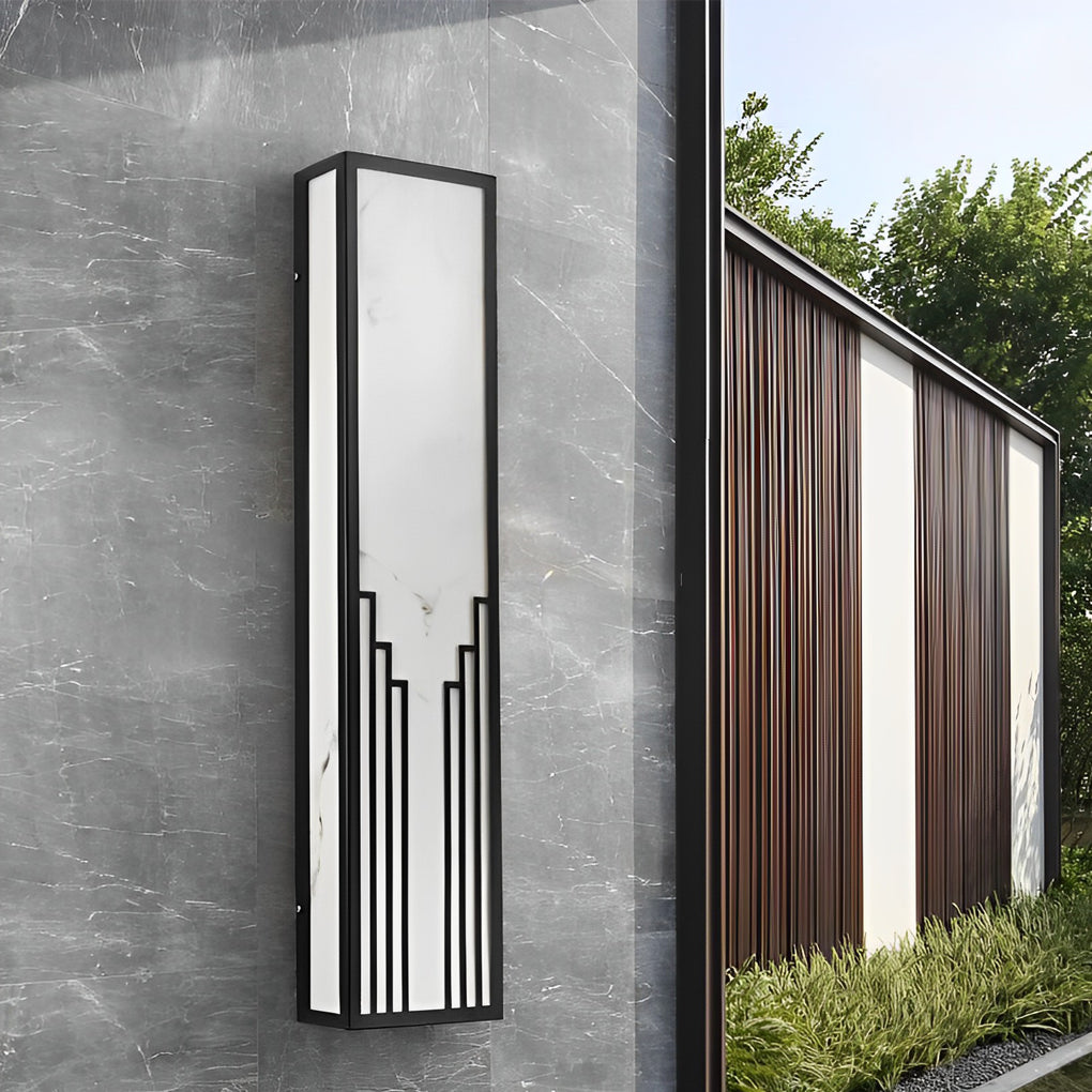 Rectangular Exterior Wall Sconce Resin Waterproof LED Light