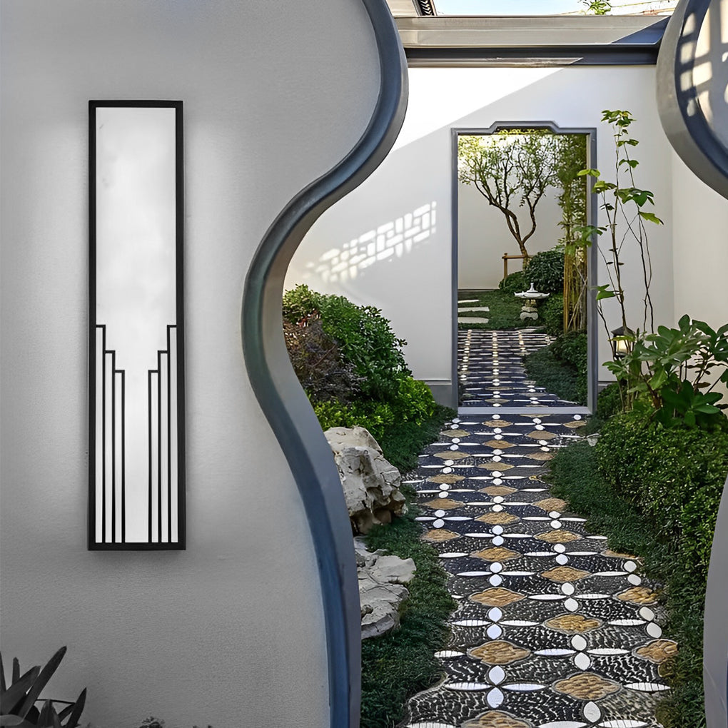 Rectangular Exterior Wall Sconce Resin Waterproof LED Light