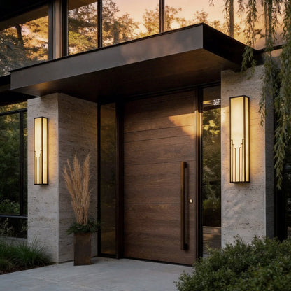 Rectangular Exterior Wall Sconce Resin Waterproof LED Light