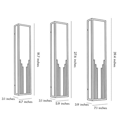 Rectangular Exterior Wall Sconce Resin Waterproof LED Light