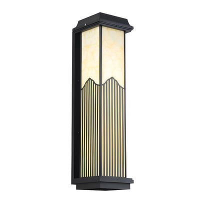 Rectangular Outdoor Sconce Solar-Powered Metal Light