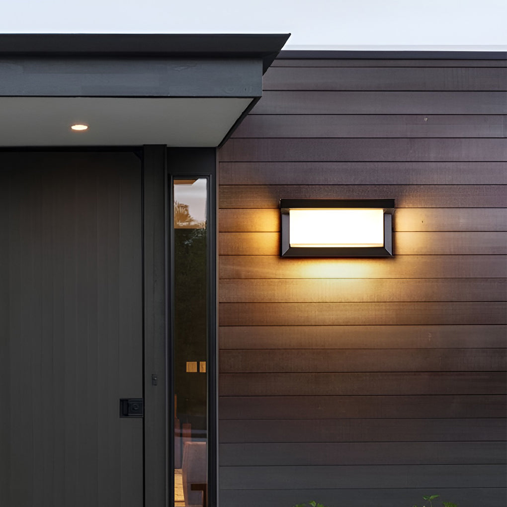 Rectangular Outdoor Wall Lights Waterproof Modern Solar Light