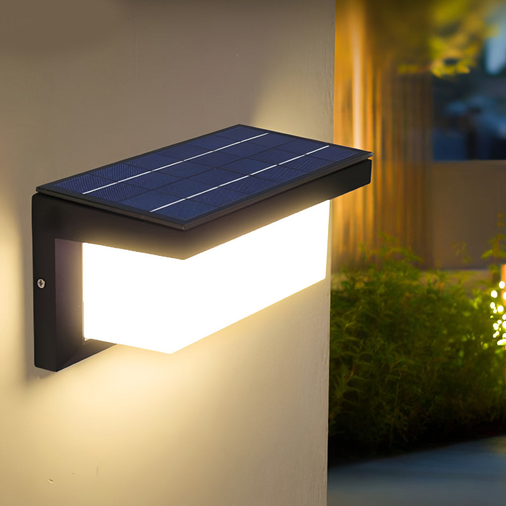 Rectangular Outdoor Wall Lights Waterproof Modern Solar Light