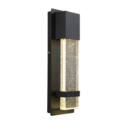 Rectangular Outdoor Wall Lights Minimalist Bubble Glass LED Light